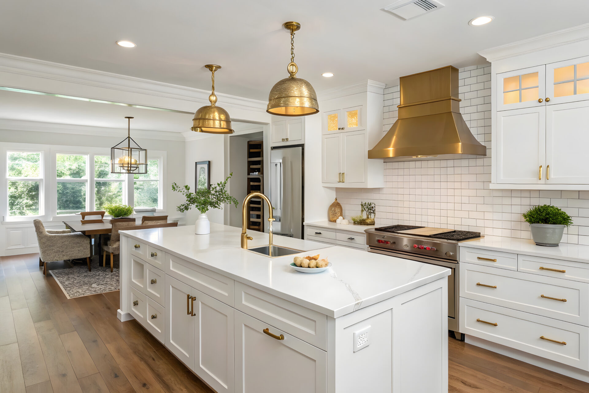 open plan kitchen