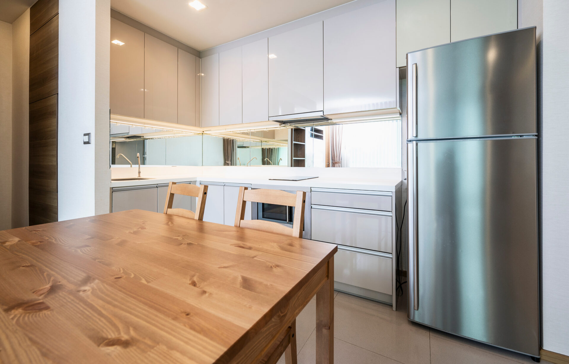 open plan kitchen